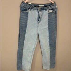 Two-Tone Denim Jeans